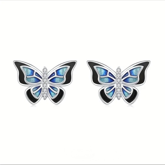 2/$30 Genuine 925 Sterling Silver Butterfly Earrings - Picture 4 of 9